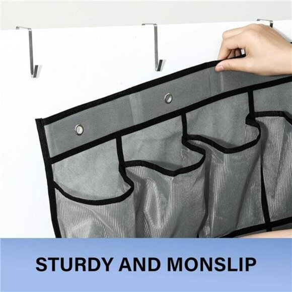 Over The Door Shoe Organizer 35 Pocket Mesh Hanging Storage Rack Holder - Picture 4 of 8